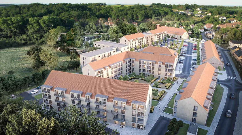 Vizualizace projektu Byty Klučov z nadhledu