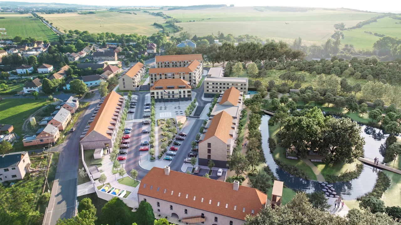Vizualizace projektu Byty Klučov z nadhledu