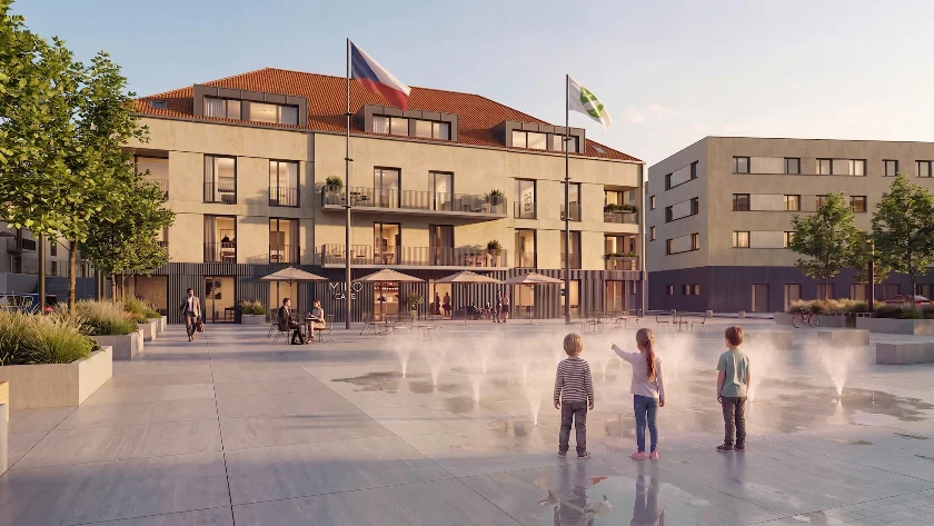 Vizualizace exteriéru projektu Byty Klučov
