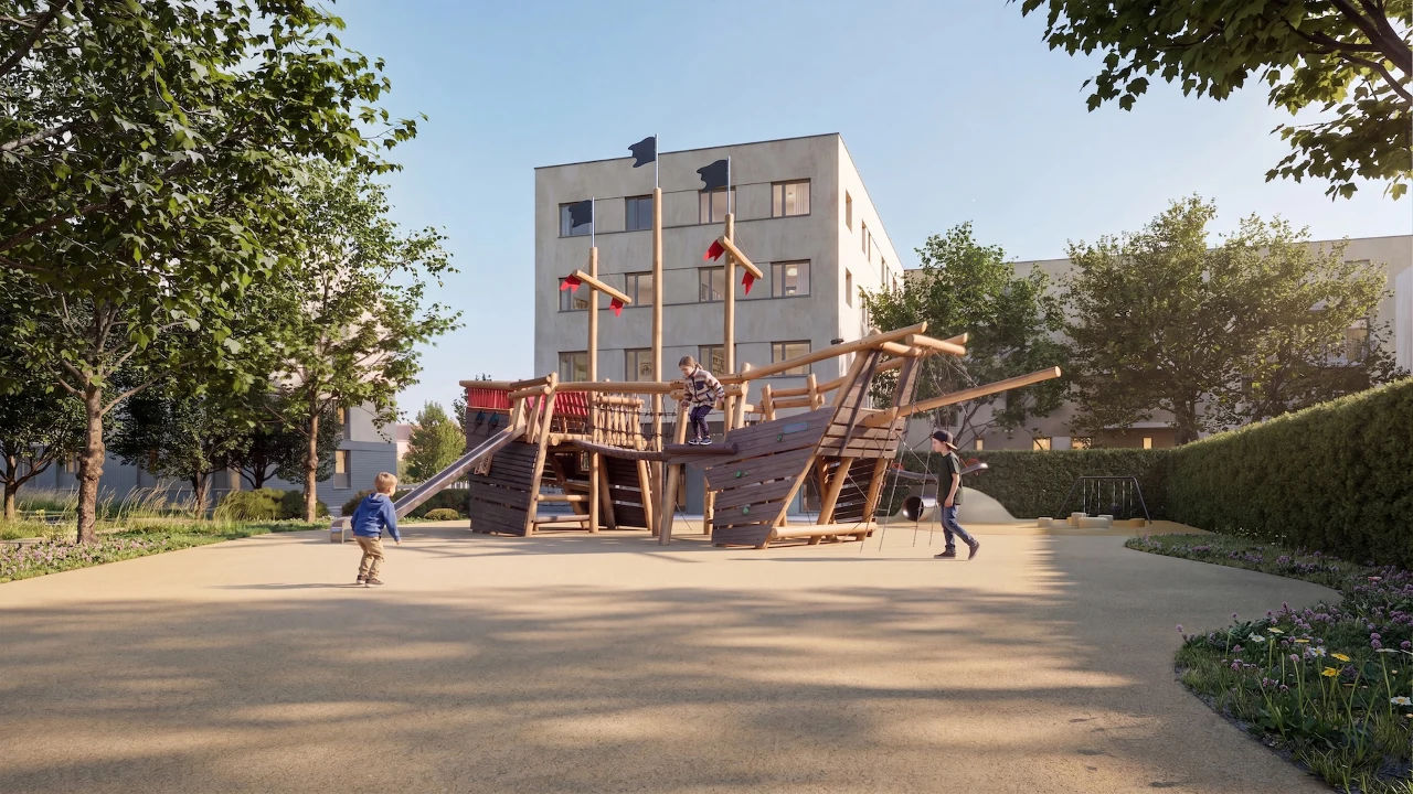Vizualizace exteriéru projektu Byty Klučov