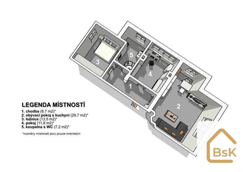 Prodej bytu 3+kk, 78 m², Jablonec nad Nisou