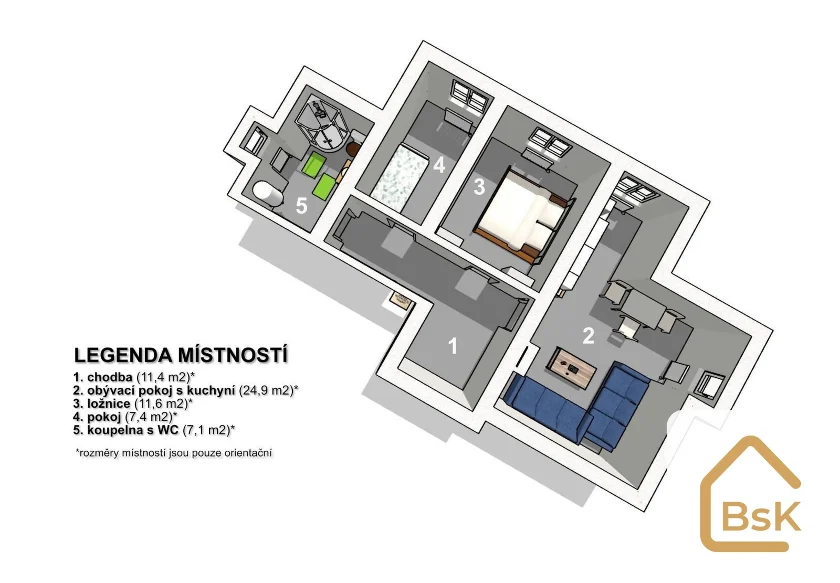 Prodej bytu 3+kk, 68 m², Jablonec nad Nisou, Na Hutích