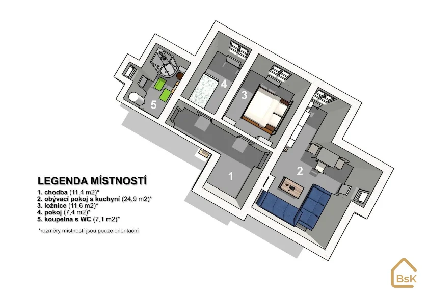Prodej bytu 3+kk, 68 m², Jablonec nad Nisou, Na Hutích