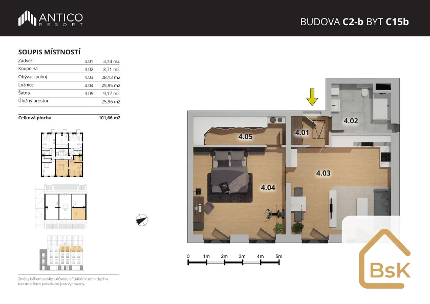 Prodej bytu C15b 2+kk, 76 m² - Český Brod