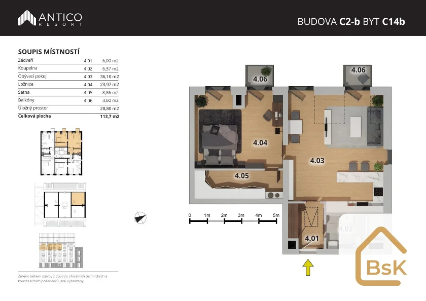 Prodej bytu C14b 2+kk, 81 m² - Český Brod