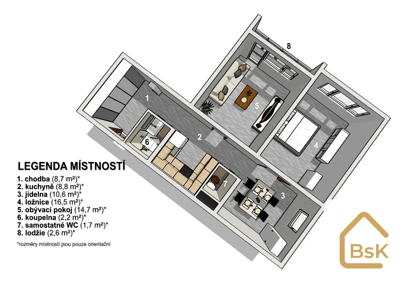 Pronájem bytu 3+kk 63 m², Budovatelů - Jablonec nad Nisou