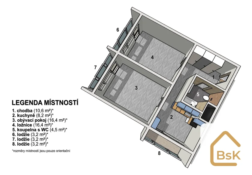 Pronájem bytu 2+1 58 m², Liberec I-Staré Město