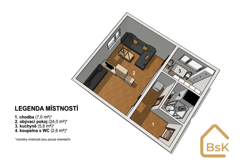 Prodej bytu 1+1 40 m², Tanvald